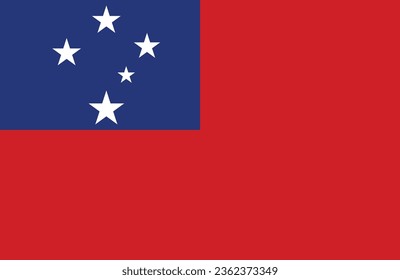 Samoa flag, world flag icon, official national flag, official country signs, countries flag banners