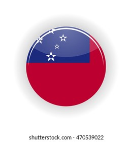 Samoa icon circle isolated on white background. Apia icon vector illustration