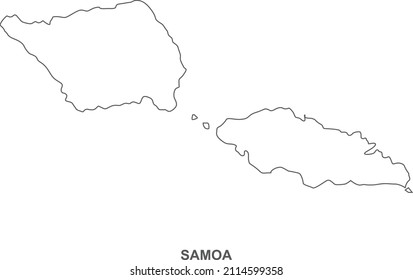 samoa island icon. samoa map icon vector