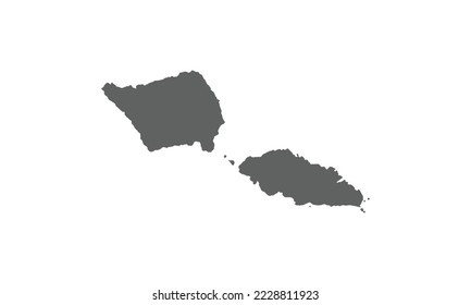 Samoa isolated on white background.