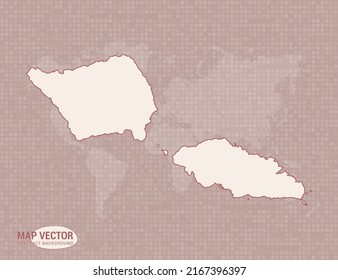 Samoa map of abstract modern vector design illustration.