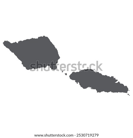 Samoa map. Map of Samoa in grey color