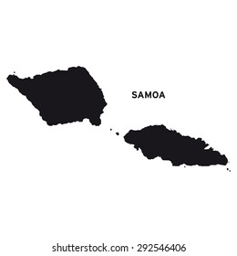 Samoa map vector