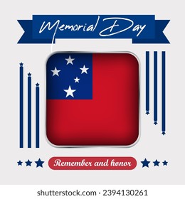 Ilustración del vector del Día de Conmemoración de Samoa