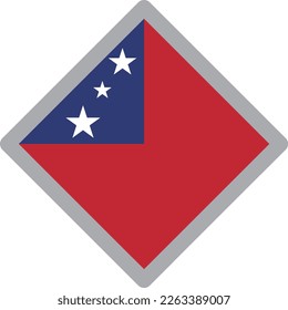 Samoa national flag icon vector Illustration material