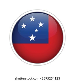 Samoa national flag Official state symbol of country.