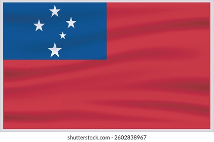 Samoa official flag vector with standard size and proportion. National flag emblem with accurate size and colors.