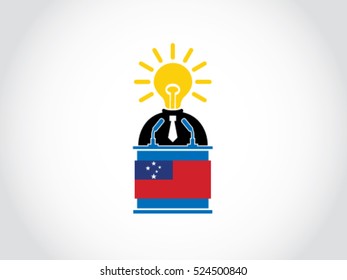 Samoa Podium Bright Idea Speech Politician 