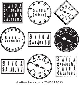 Samoa Salamumu Round Seal Map Design