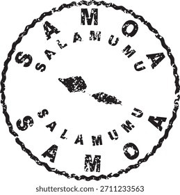 Samoa Salamumu Round Seal Mapa Design