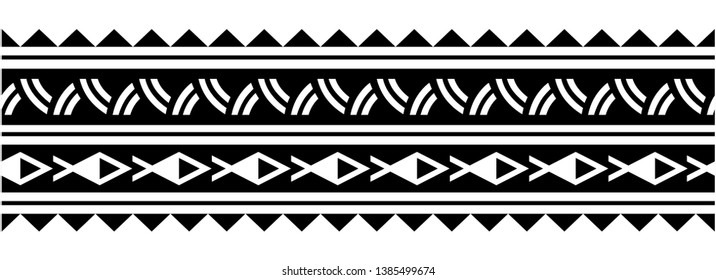 Samoan Aboriginal Tribal Tattoo Pattern Design Stock Vector (Royalty ...