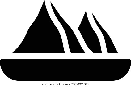fondo de cuenta regresiva de samosa. Símbolos de calidad superior. Iconos vectoriales de glifos para diseño de conceptos y gráficos. 

