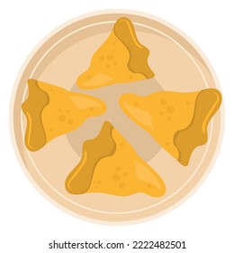 samosa dish design over white