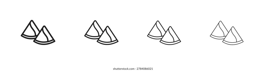Samosa icon. stroke line concept