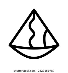 Samosa Icon Vector Symbol Design Illustration