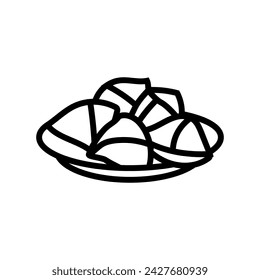 samosa indian cuisine line icon vector. samosa indian cuisine sign. isolated contour symbol black illustration