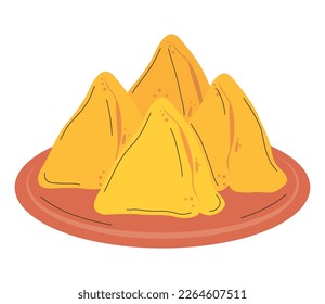 samosa indian food traditional icon