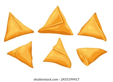 samosa on a white background.vector illustration	