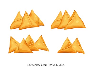 samosa on a white background.vector illustration