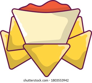 samosa vector flat color icon