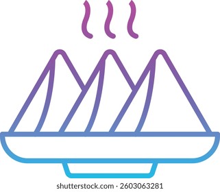 Samosa vector icon. Can be used for printing, mobile and web applications.
