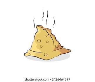 Samosa Vector Illustration Flat Icon For Personal And Commercial Use.