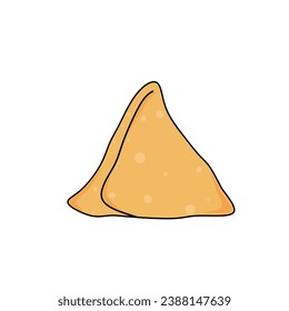 Samosa is a vegetables stuffed deep fried snack very popular in India vector