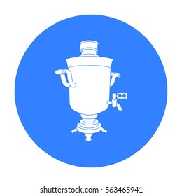 Samovar icon in black style isolated on white background. Russian country symbol stock vector illustration.