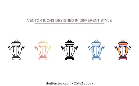 Samovar icon design with white background stock illustration