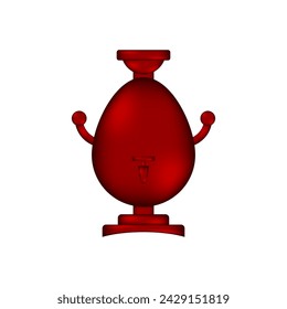 Samovar icon on white background. Vector illustration.