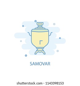 samovar line trendy icon. Simple line, colored illustration. samovar symbol flat design from Russia set. Can be used for UI/UX