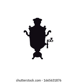 Samovar Russian icon. Tea utensils. National teapot
