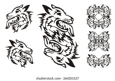 Isolated Colorful Lion Symbols Vector Stock Vector (Royalty Free) 98789666