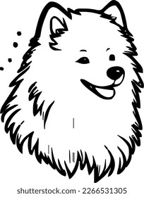 Dibujo de vectores, cabeza de perro, ilustración