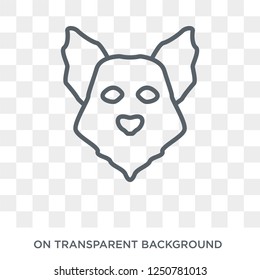 Samoyed dog icon. Trendy flat vector Samoyed dog icon on transparent background from dogs collection. High quality filled Samoyed dog symbol use for web and mobile