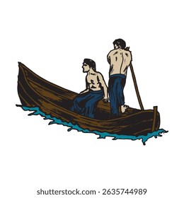 The sampan is a means of transportation commonly used from ancient times to the present. The sampan is also a means of trade transportation in the waters, especially around ports.