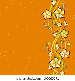 Sample of an abstract seamless flower background. Vector illustration