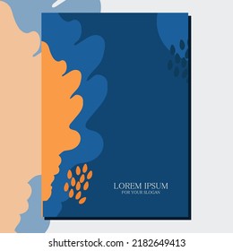 Sample of autumn blue abstract leaves background 