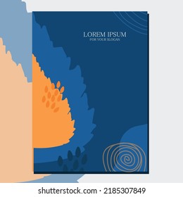 Sample of autumn blue abstract leaves background 