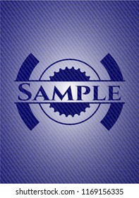 Sample badge with jean texture