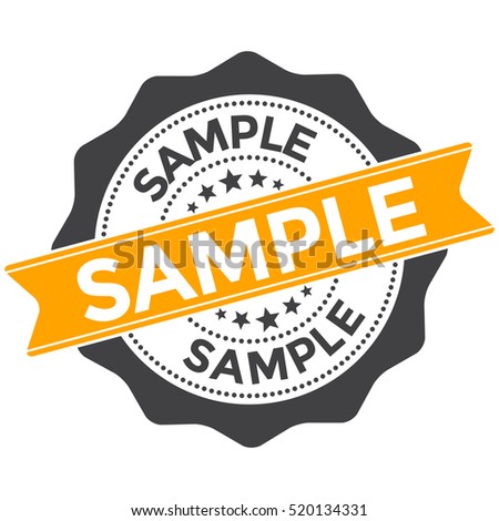 Sample Badge, Stamp, Label with Seal