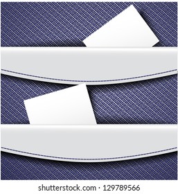 Sample banner design with jeans pockets