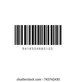 Sample Bar Code For Scanning Icon Vector Illustration