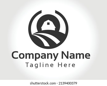 sample best free agriculture logo design template. Agricultural farm logo. Vector logo design for agriculture, agronomy, wheat farm, rural country farming field, natural harvest.