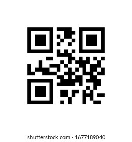 sample black qr code or barcode ready to scan with smart phone