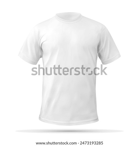 Sample blank white t-shirt on a white background. Vector illustration