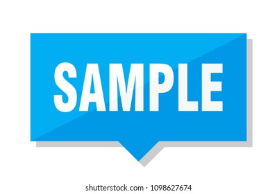 sample blue square price tag