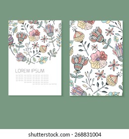 sample business card with flowers