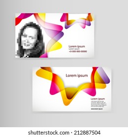 Sample business card with space for your text and photos.