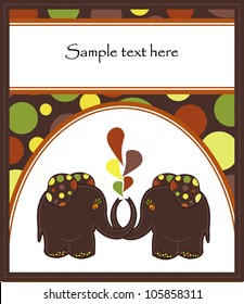 Sample Cards with two elephants